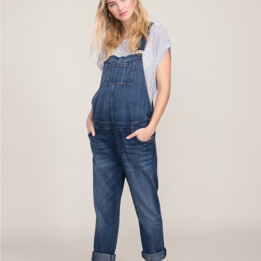 Current/Elliott “The Easy Denim Maternity Overall” S/M